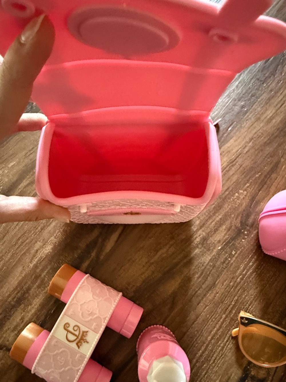 Kids Pink Princess Play Purse and Backpack Set - Picture 3 of 7